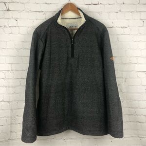 Orvis Brighton Quarter Zip Sherpa Sweater Men's Sz Large